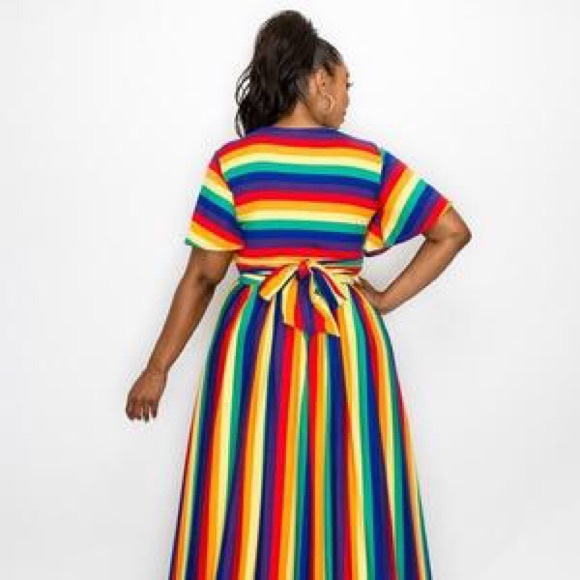 Rainbow Striped Skirt Set - Picture 3 of 5